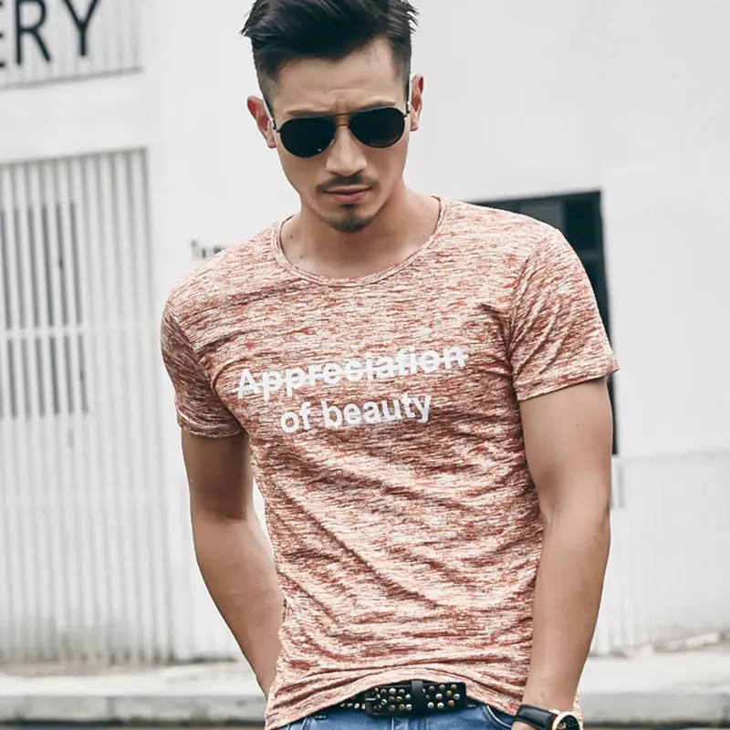 Men Grey Marbled Short Sleeve T-Shirt - Image 11