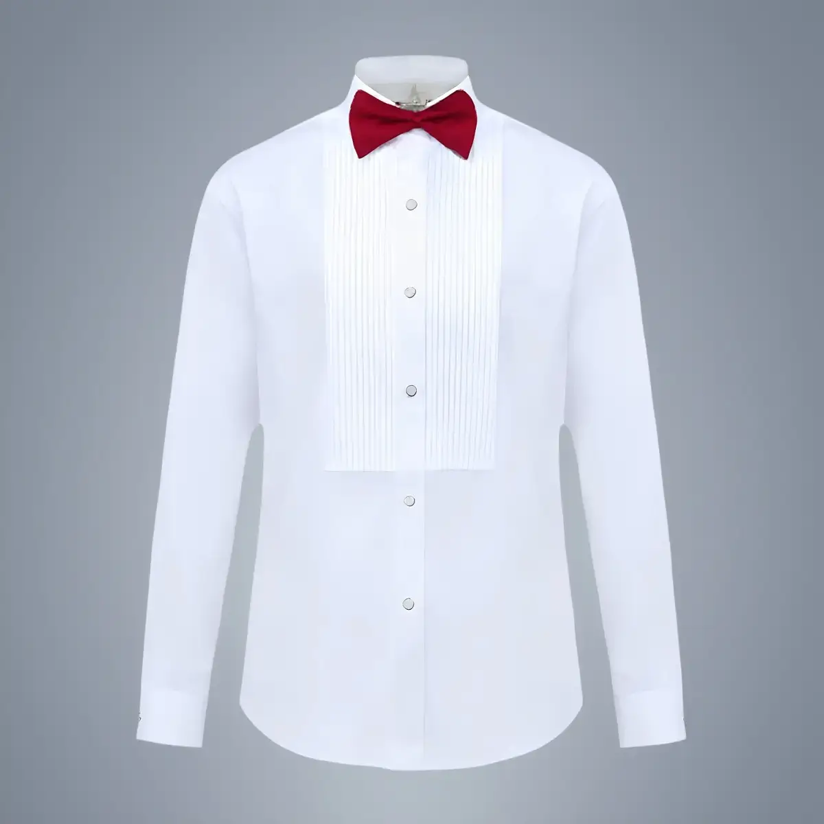 White Long Sleeve Tie Shirt Men Party Stage Choir Student — feature 14
