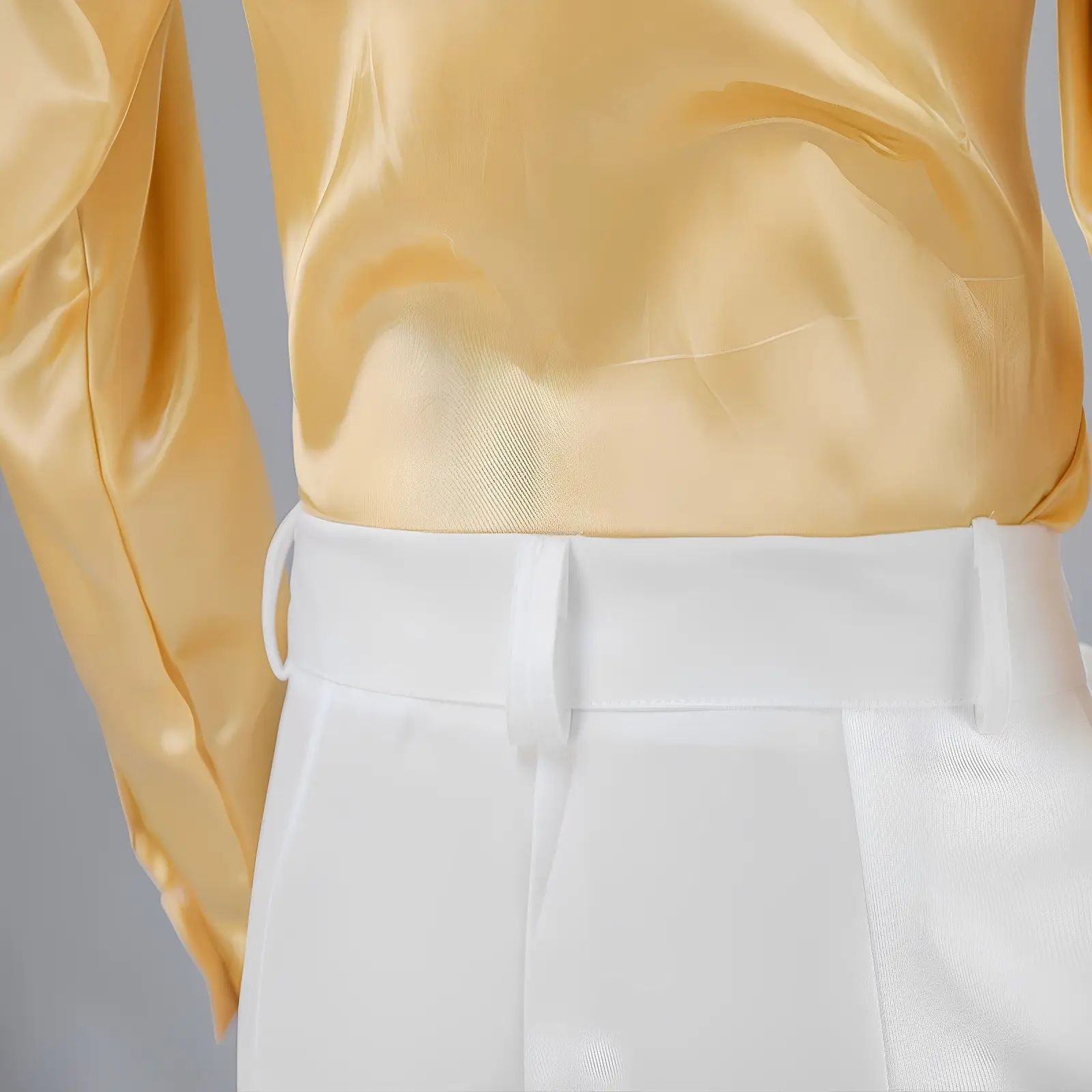 Men Satin Performance Shirt Light Blue Long Sleeve — feature 24