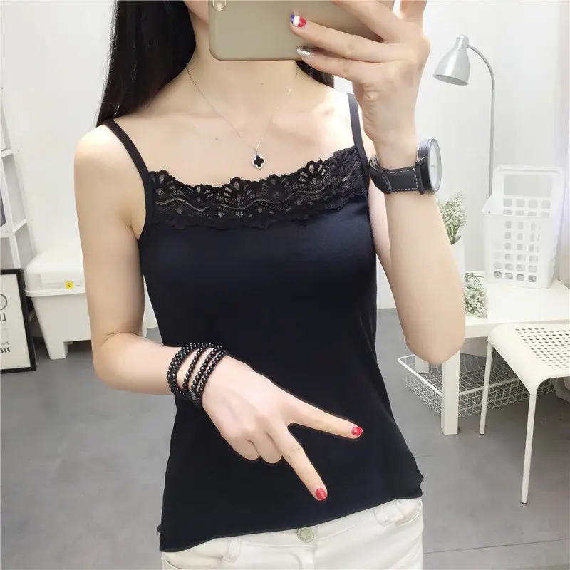 Women's White Lace Sleeveless Vest 2025 Korean Style — feature 13