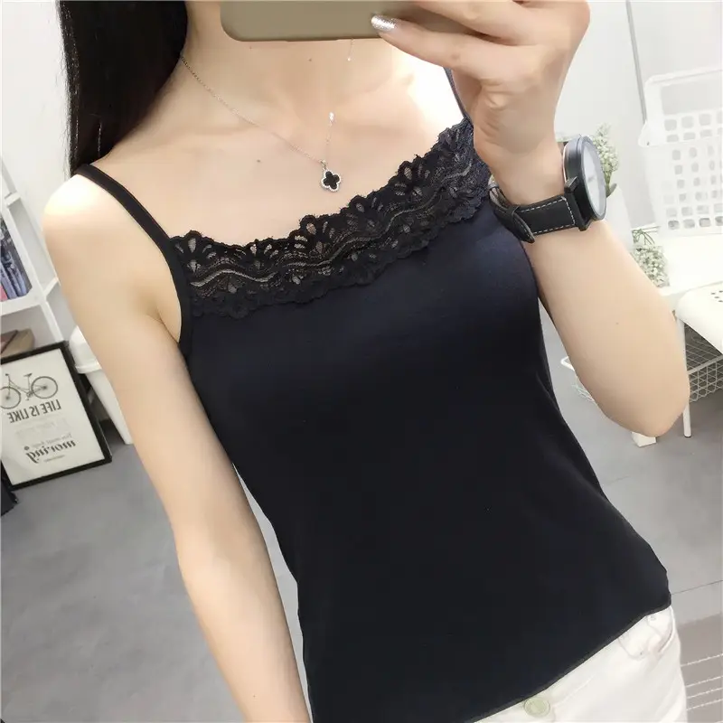 Women's White Lace Sleeveless Vest 2025 Korean Style — feature 16