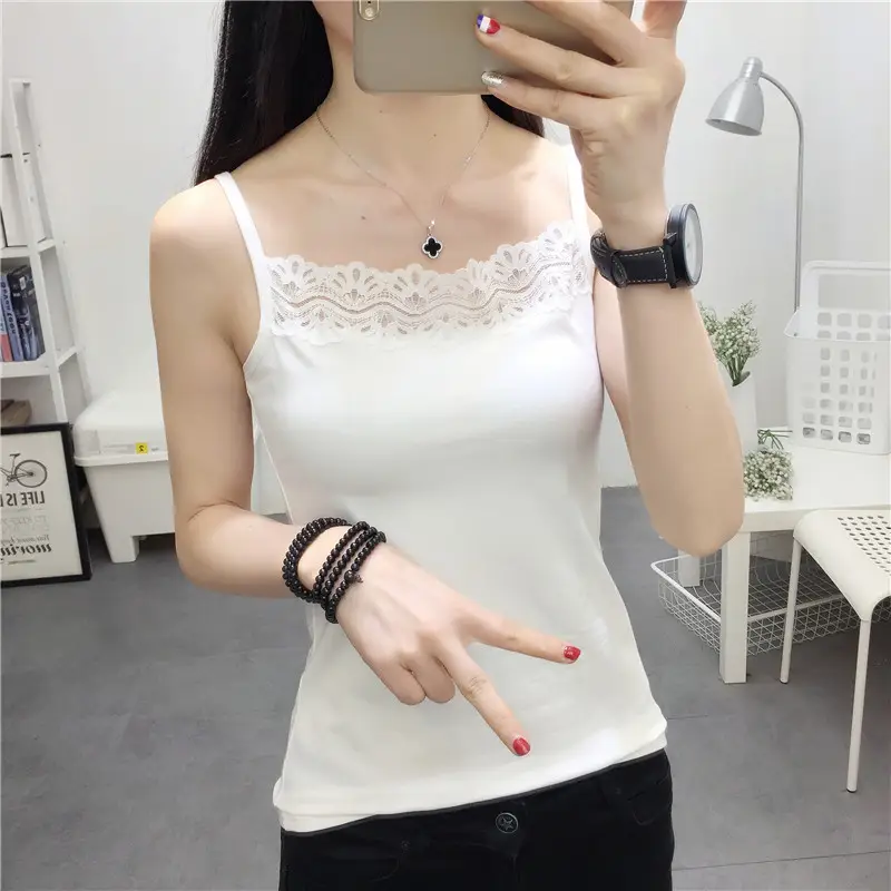 Women's White Lace Sleeveless Vest 2025 Korean Style — feature 6