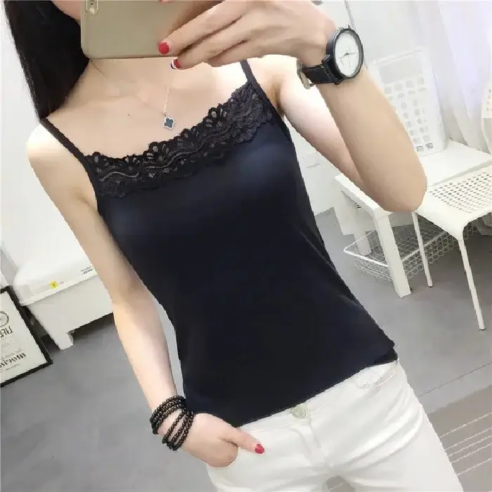 Women's White Lace Sleeveless Vest 2025 Korean Style - Image 6