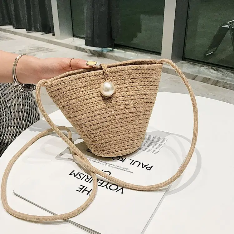 Black Woven Mini Crossbody Bag for Women - Image 4
