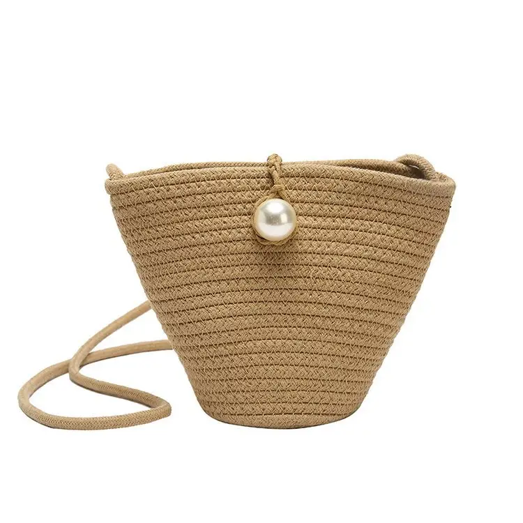 Black Woven Mini Crossbody Bag for Women - Image 8