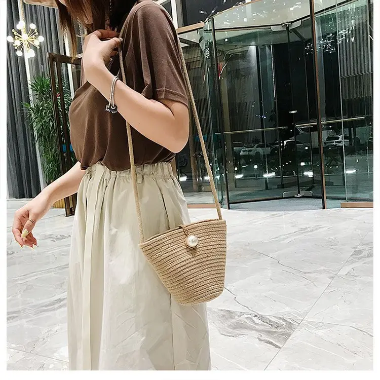 Black Woven Mini Crossbody Bag for Women — feature 12