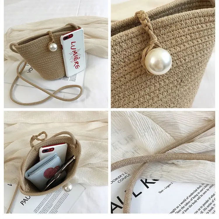 Black Woven Mini Crossbody Bag for Women — feature 5