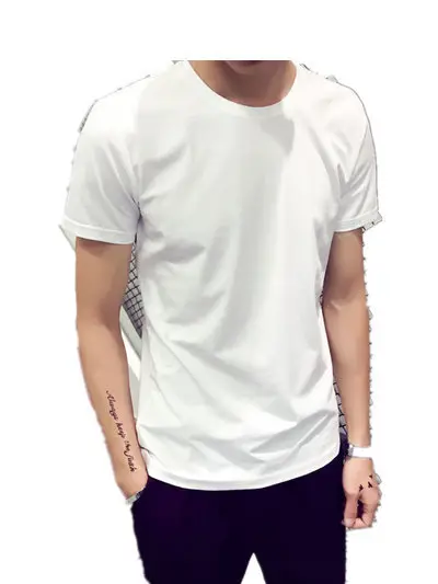 Men Slim Fit White T-Shirt Summer Top - Image 7