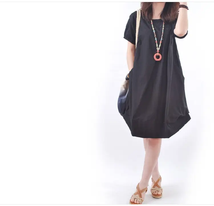 Korean Style Women's Large Loose Pleated Dress — feature 20