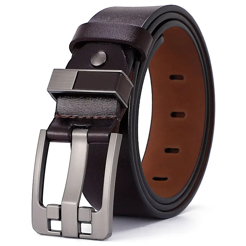 Vintage Men's Genuine Leather Belt Extra Large Wide Pin Buckle