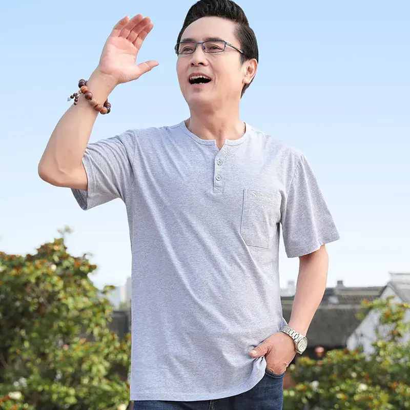 Men's Pure Cotton Short Sleeve T-Shirt White - Image 6