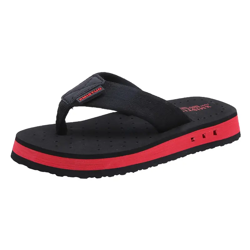 Children's Black Red Flip Flops Summer Sandals