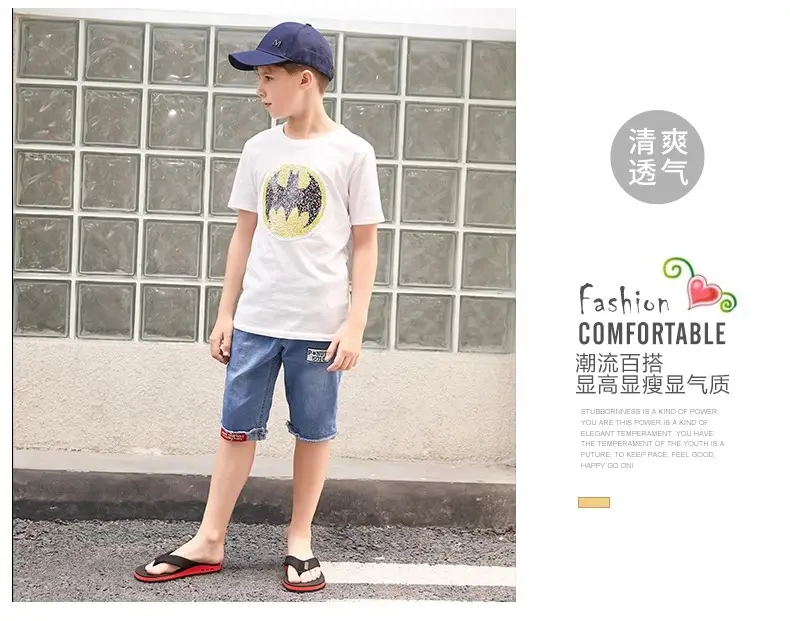 Children's Black Red Flip Flops Summer Sandals — feature 21