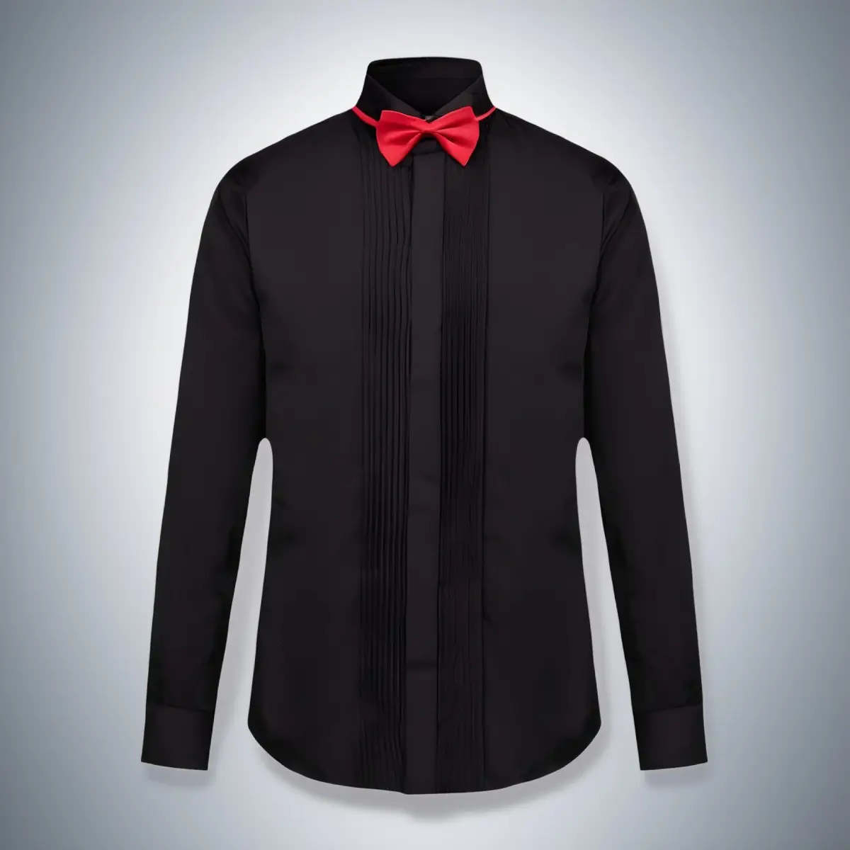 2025 New Male Student Long Sleeve Slim Black Cotton Shirt — feature 9