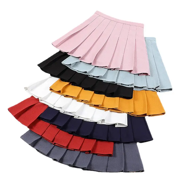 Black Pleated Skirt Set of 5 Elastic Waist - Image 13
