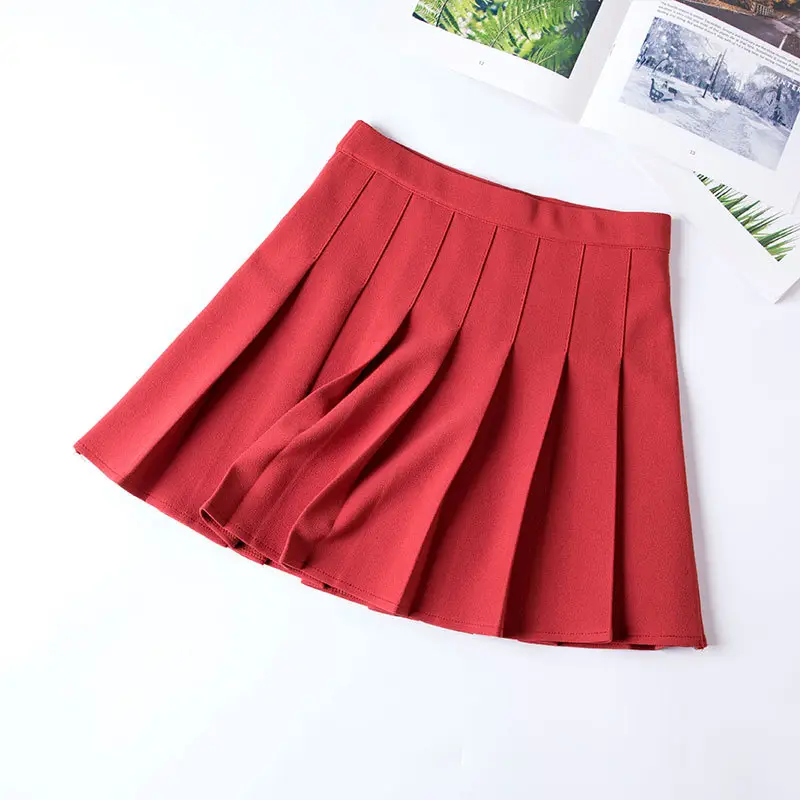 Black Pleated Skirt Set of 5 Elastic Waist - Image 2