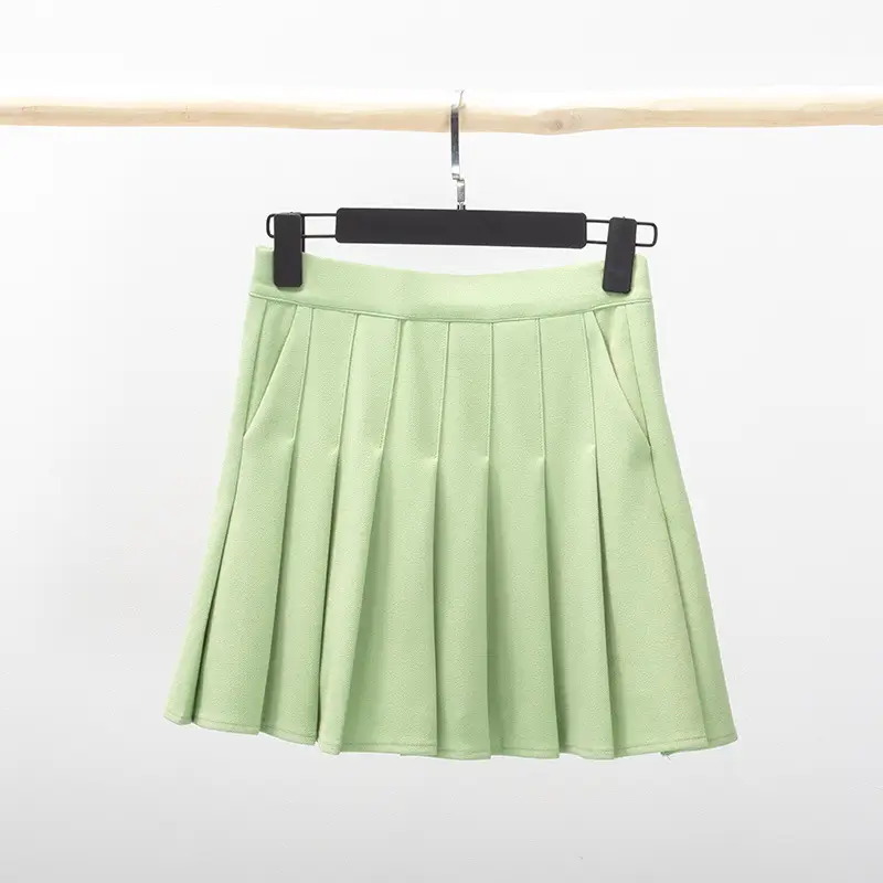 Black Pleated Skirt Set of 5 Elastic Waist - Image 6