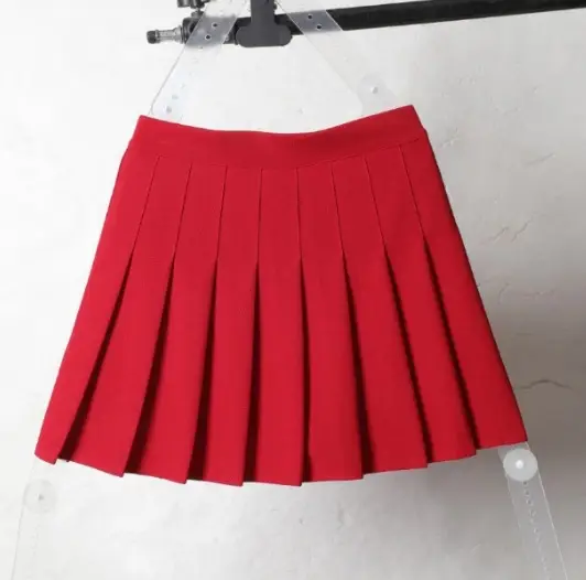 Black Pleated Skirt Set of 5 Elastic Waist - Image 8