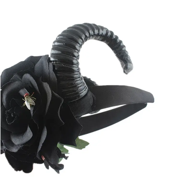 Red Floral Skull Headband for Halloween Party — feature 30