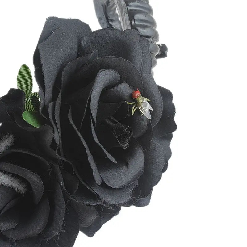 Red Floral Skull Headband for Halloween Party — feature 32