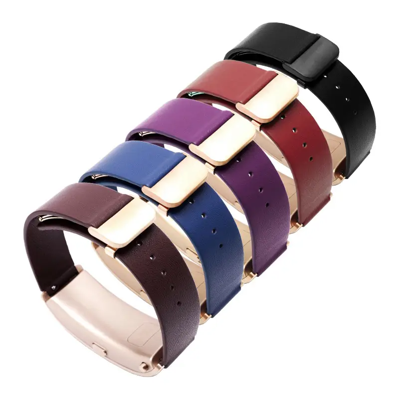 HUAWEI Smart Bracelet with Genuine Leather Strap, Multi Color, Foldable Buckle Design - Image 5