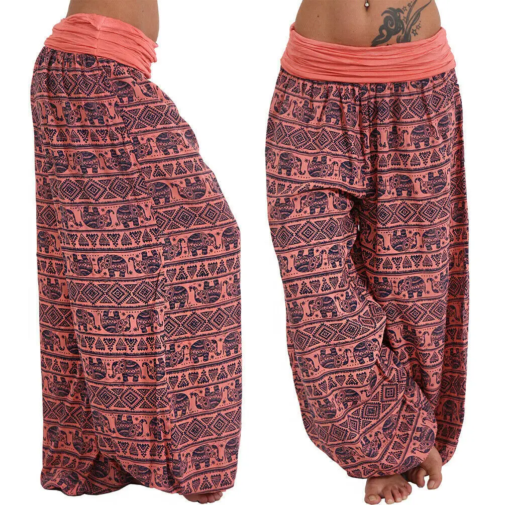 2020 Printed Wide-leg Pants Women Casual Harlan - Image 9