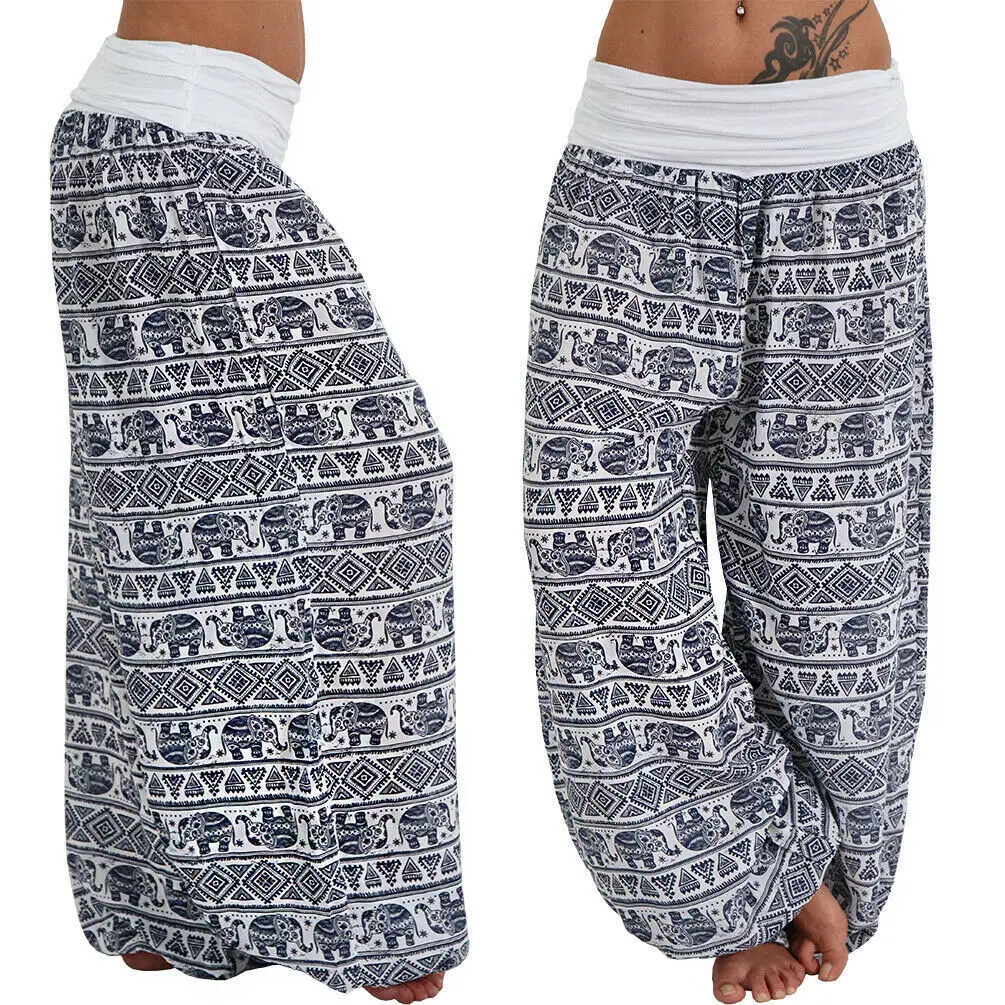 2020 Printed Wide-leg Pants Women Casual Harlan - Image 10