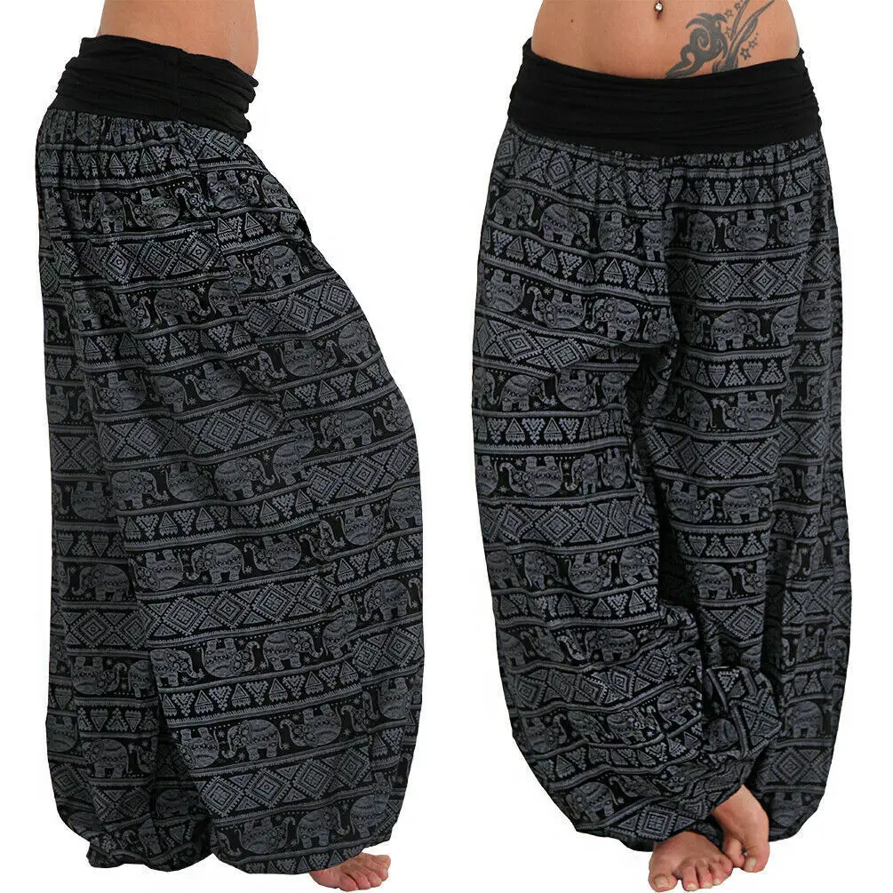2020 Printed Wide-leg Pants Women Casual Harlan - Image 11