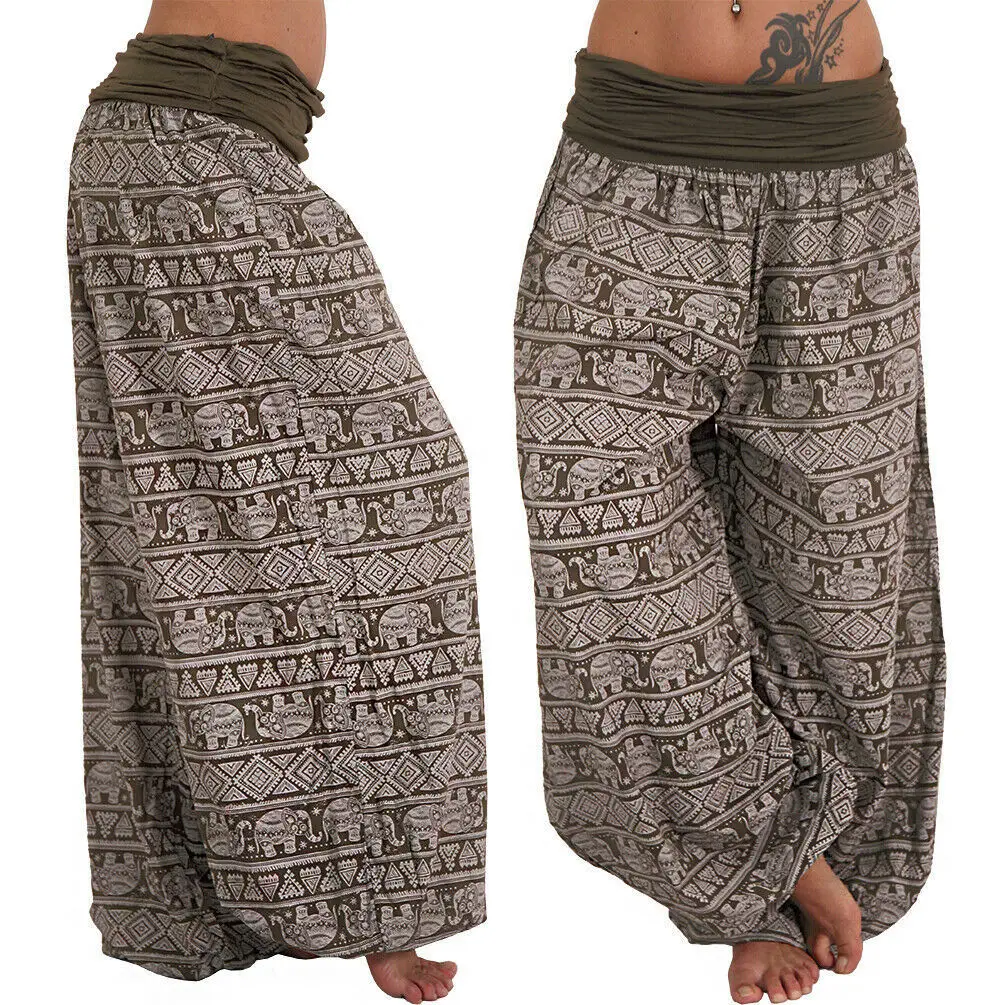 2020 Printed Wide-leg Pants Women Casual Harlan - Image 12