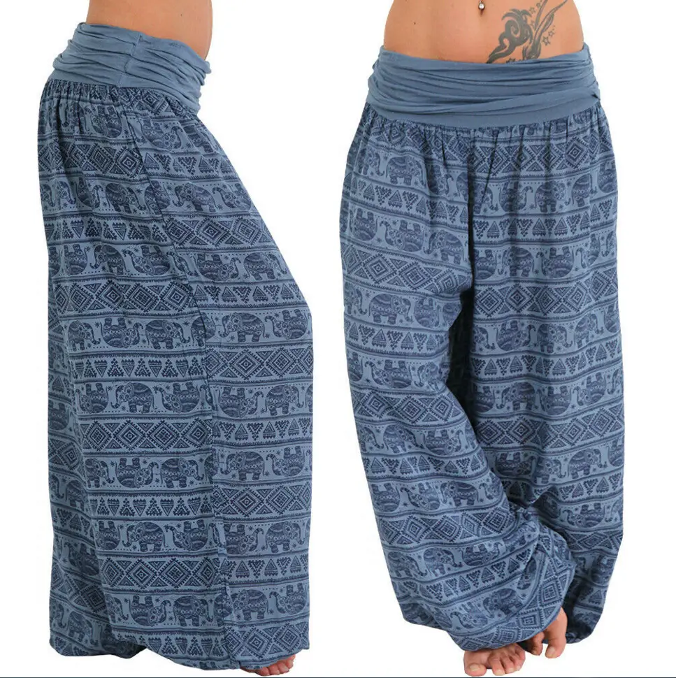 2020 Printed Wide-leg Pants Women Casual Harlan - Image 5