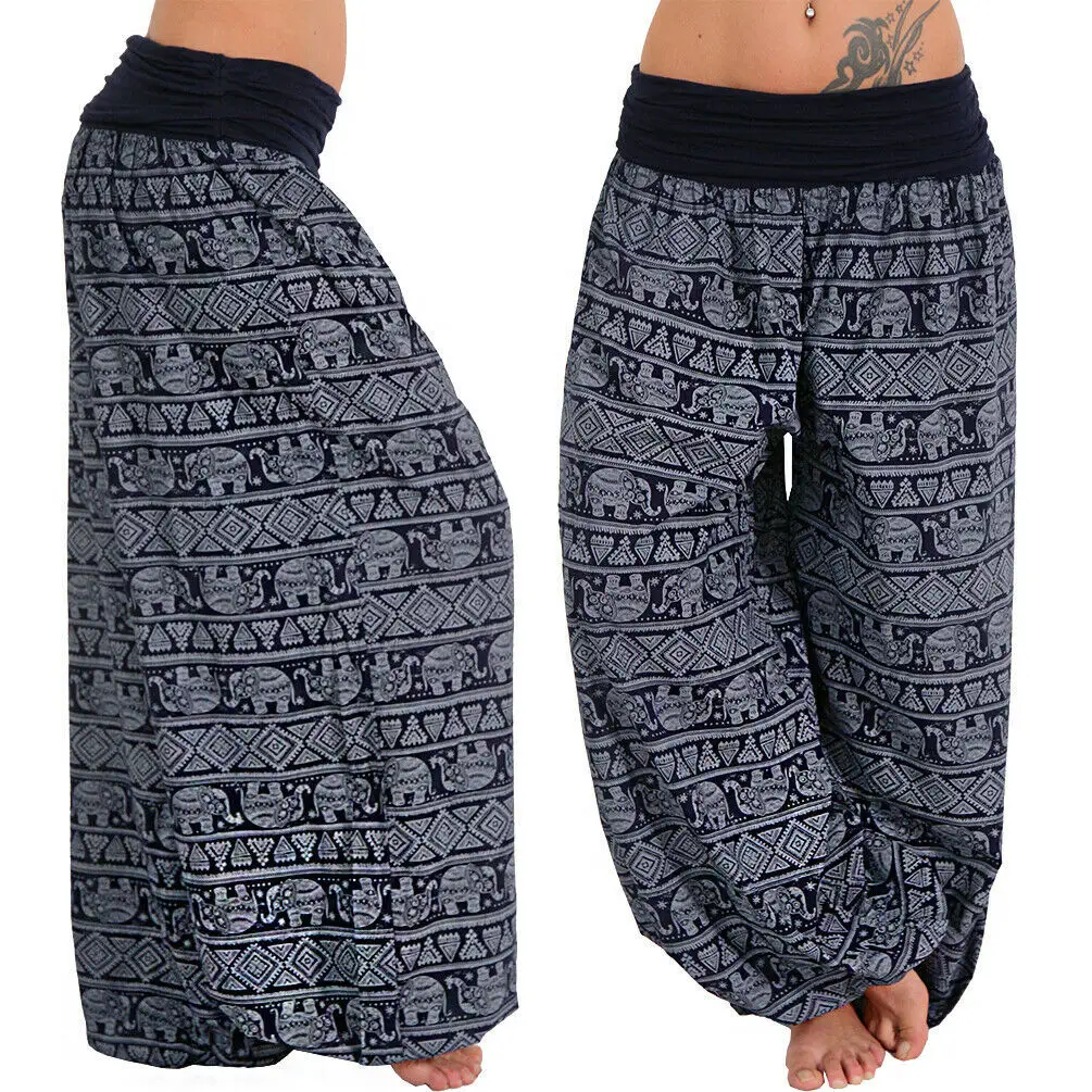 2020 Printed Wide-leg Pants Women Casual Harlan - Image 6