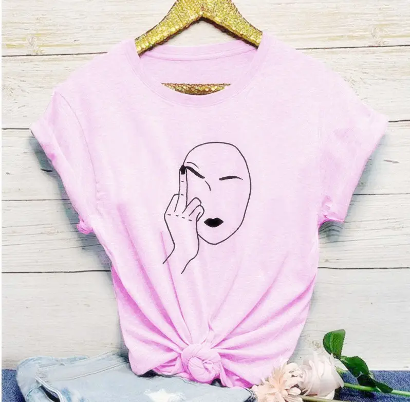 Men Women Pink Graphic T-Shirt Set Streetwear