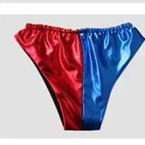 Harley Quinn Anime Cosplay Suit Red Blue Shorts - Image 3