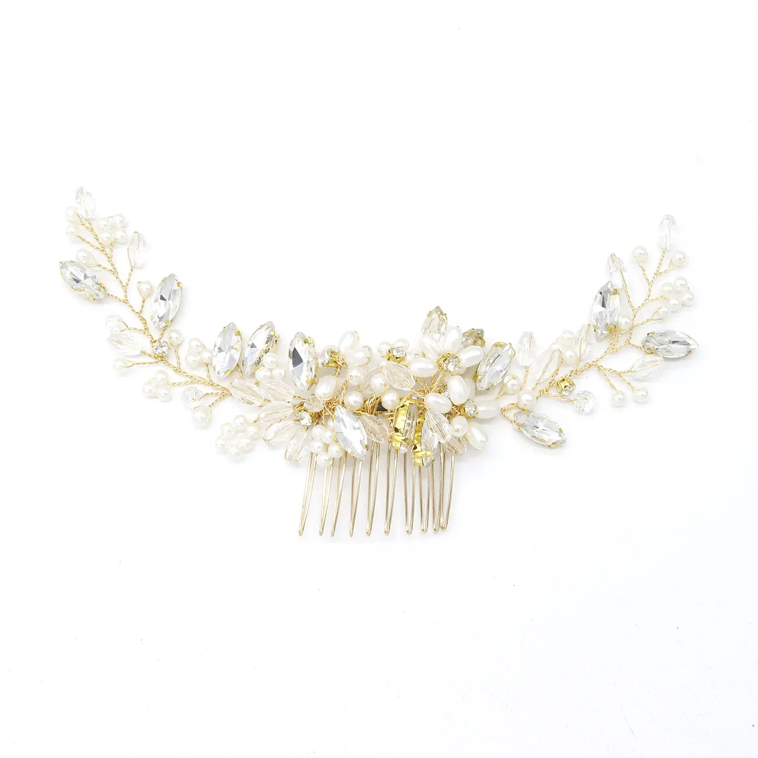 Crystal Pearl Hair Comb for Bridal Hair Accessories