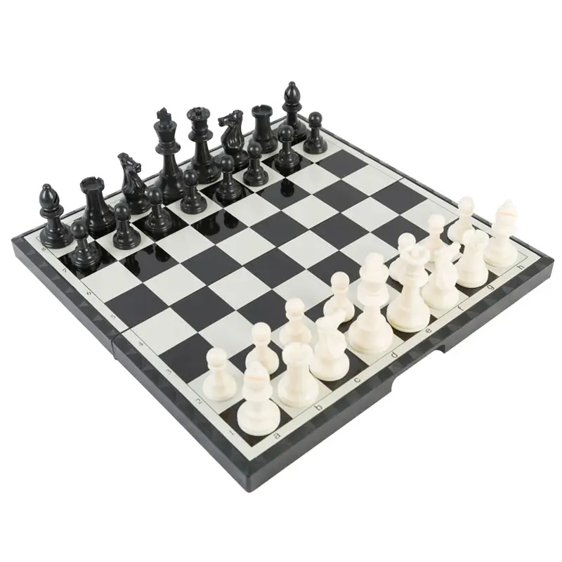 chess children's magnetic student beginner black and white chess piece adult chess magnet chessboard small medium large