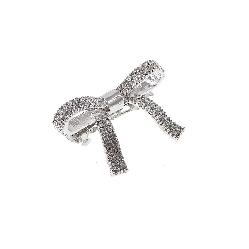 Gold Diamond Bow Hairpin for Women - Image 5