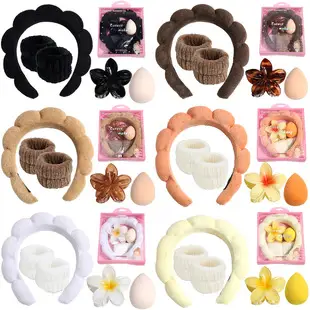 Wide Brim Satin Headband Pink Women's Face Wash — feature 1