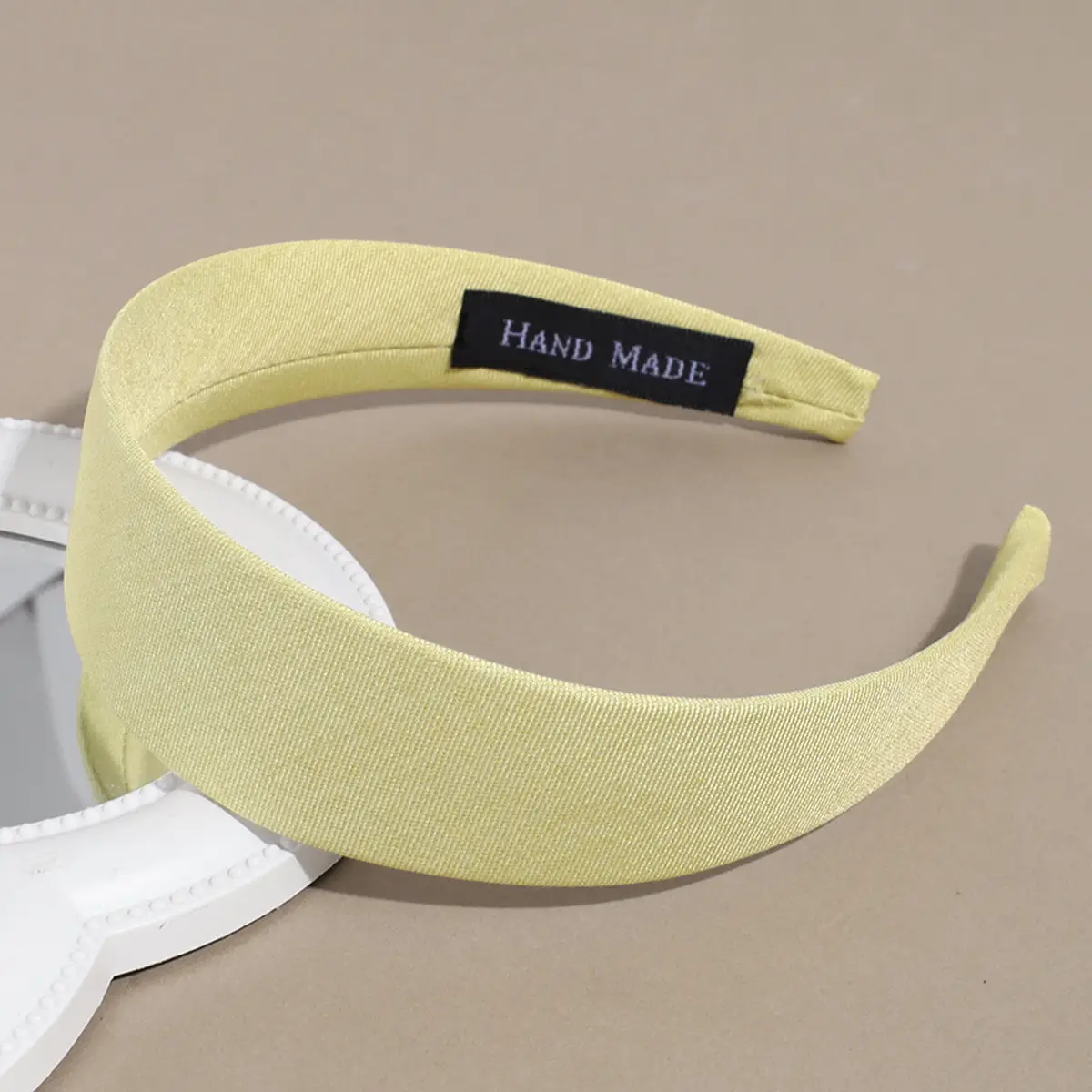Wide Brim Satin Headband Pink Women's Face Wash - Image 12