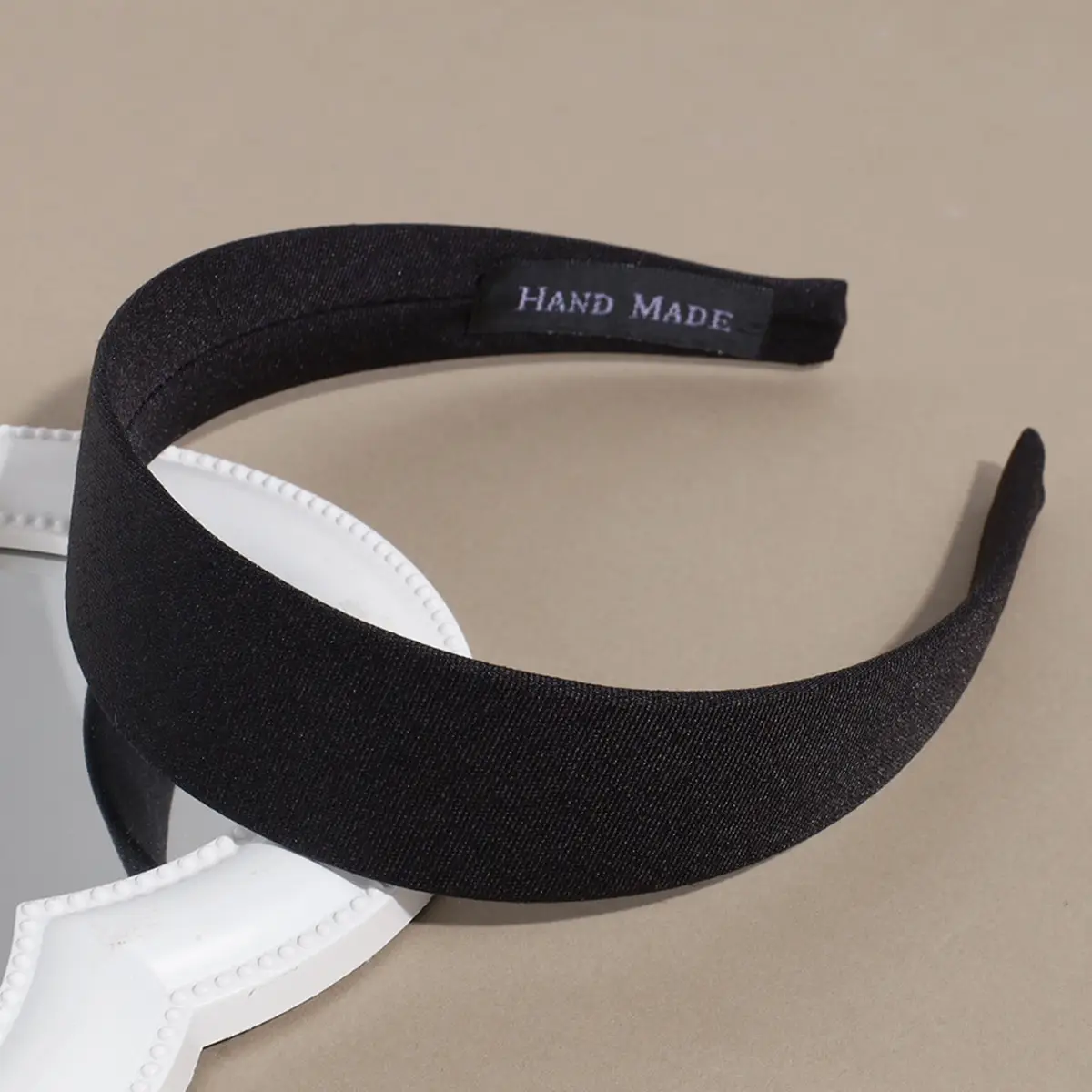 Wide Brim Satin Headband Pink Women's Face Wash - Image 16