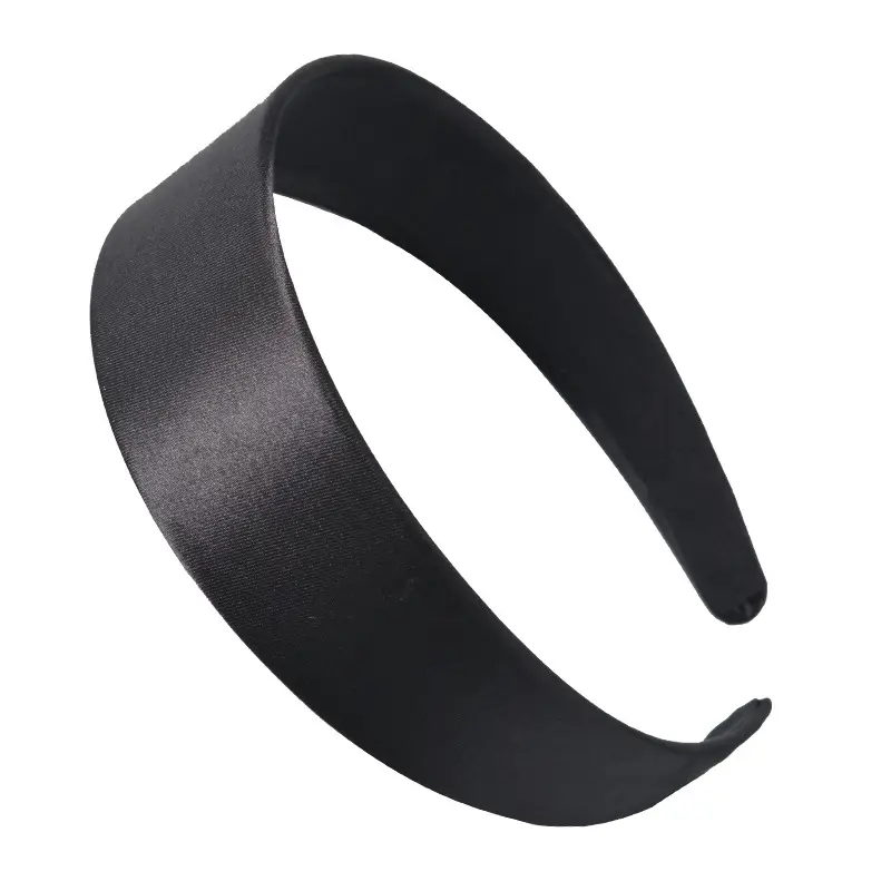 Wide Brim Satin Headband Pink Women's Face Wash - Image 2