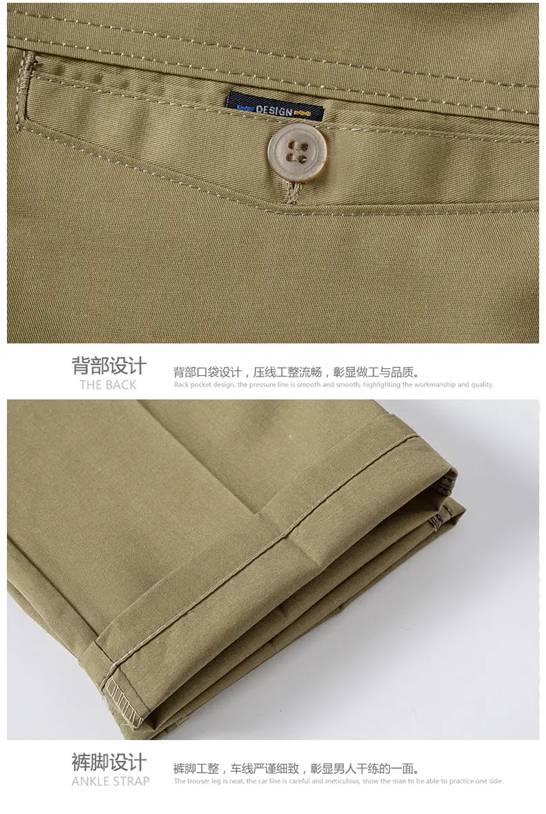 Men Cotton Anti-Wrinkle Straight Tube Pants Black — feature 19