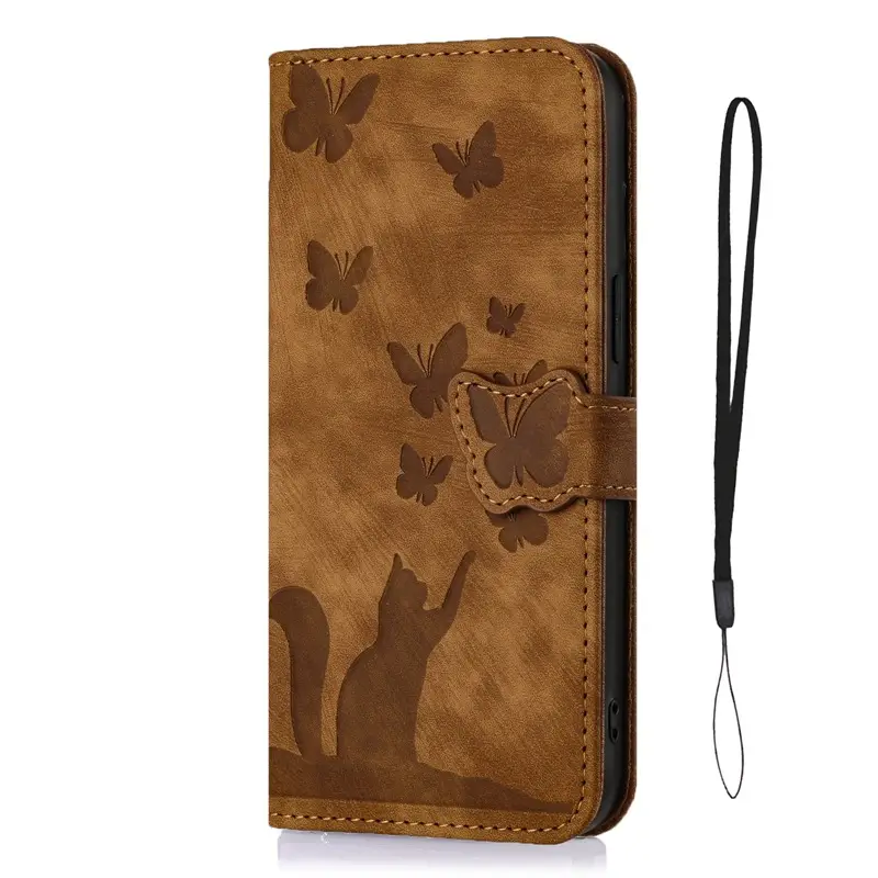 Butterfly Cat Leather Phone Case Apple 17