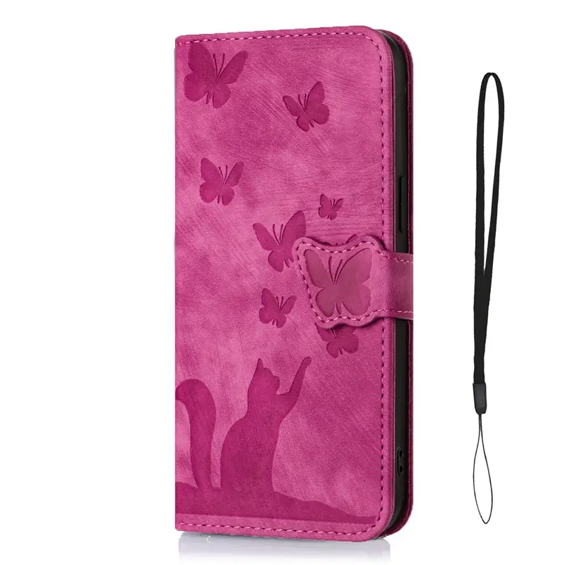 Butterfly Cat Leather Phone Case Apple 17