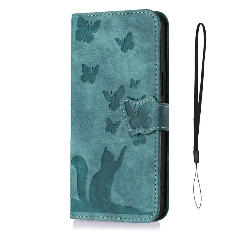 Butterfly Cat Leather Phone Case Apple 17