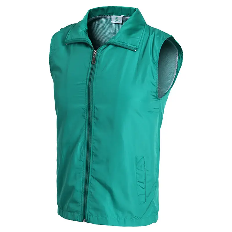 Men Sleeveless Vest Lapel Collar Yellow - Image 12