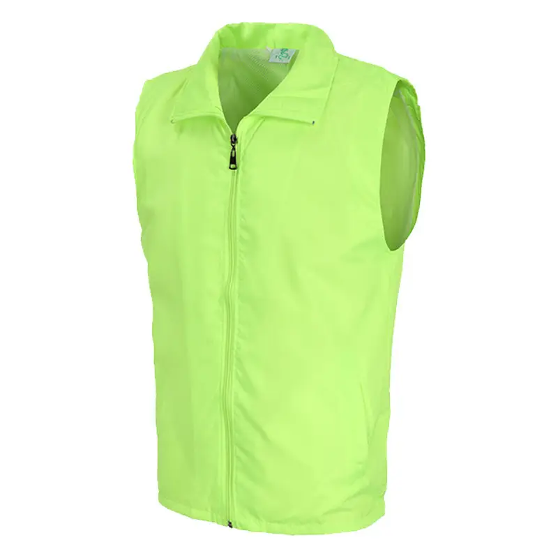 Men Sleeveless Vest Lapel Collar Yellow - Image 13