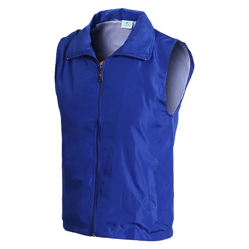 Men Sleeveless Vest Lapel Collar Yellow - Image 6