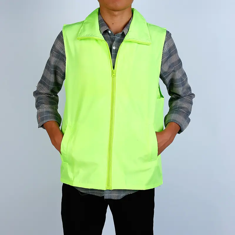 Orange Vest with Logo Print for Work & Volunteer Use - Image 2