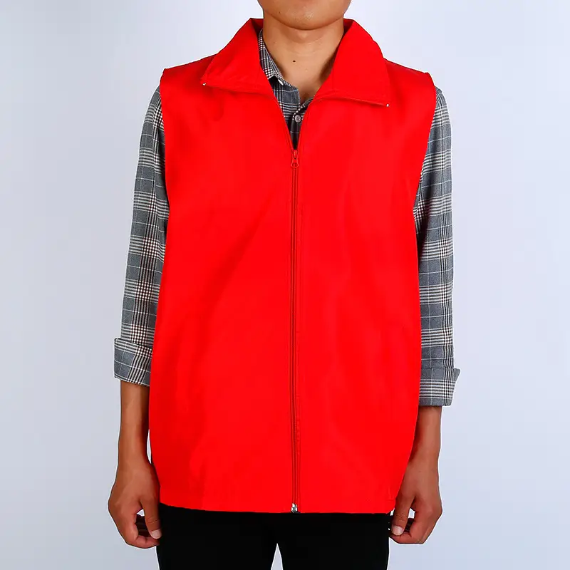 Orange Vest with Logo Print for Work & Volunteer Use - Image 3