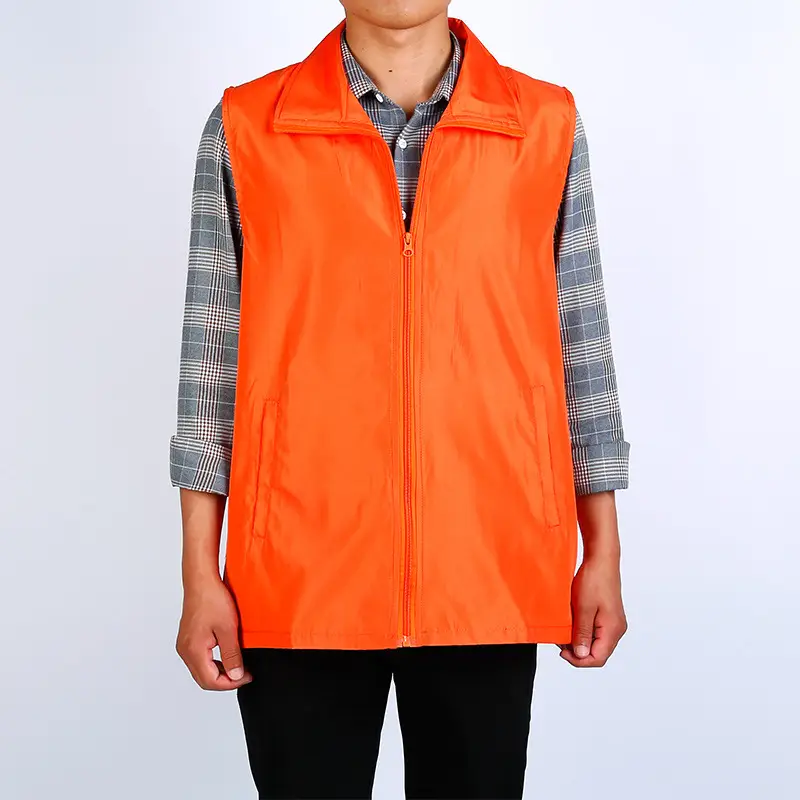 Orange Vest with Logo Print for Work & Volunteer Use - Image 4